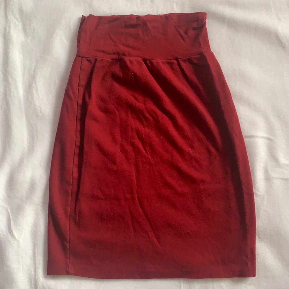 American apparel red pencil skirt